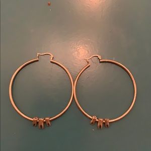 Verameat Teeth Hoop Earrings Silver